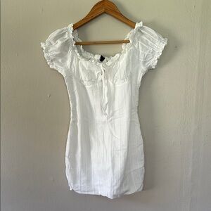 Windsor Ruffled White Minidress XS